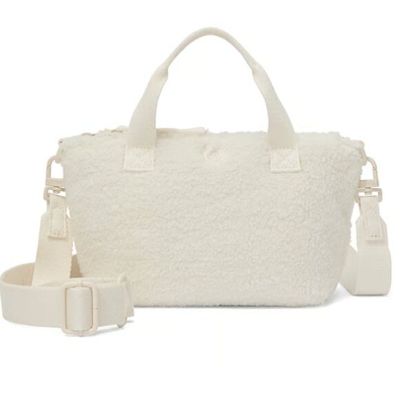 PINK Victoria's Secret Plush Teddy Mini Tote Bag - NWT - Picture 1 of 7